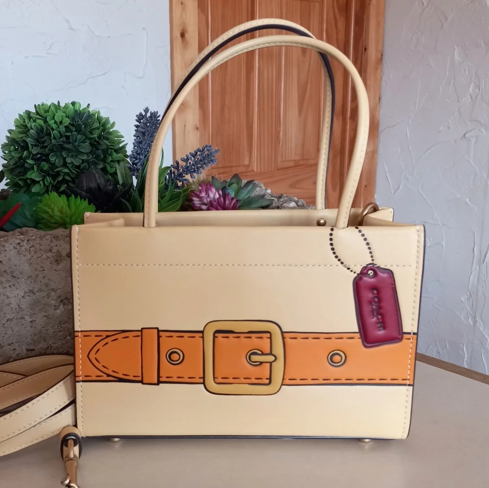 COACH Cashin Carry Tote 20 With Trompe L'oeil Print